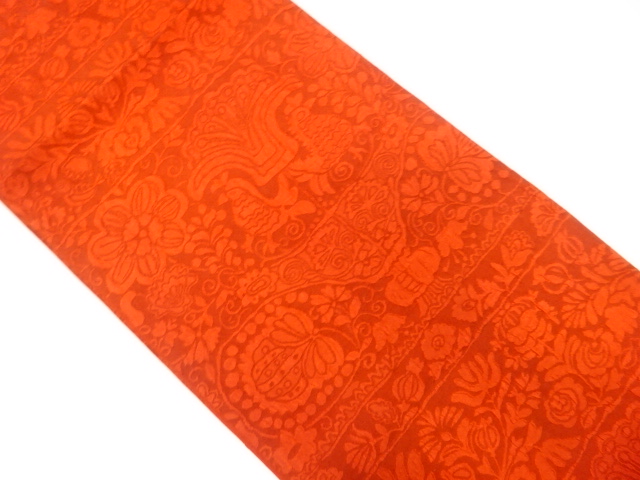 JAPANESE FUKURO OBI / MATELASSE / WOVEN FLOWER & BIRD